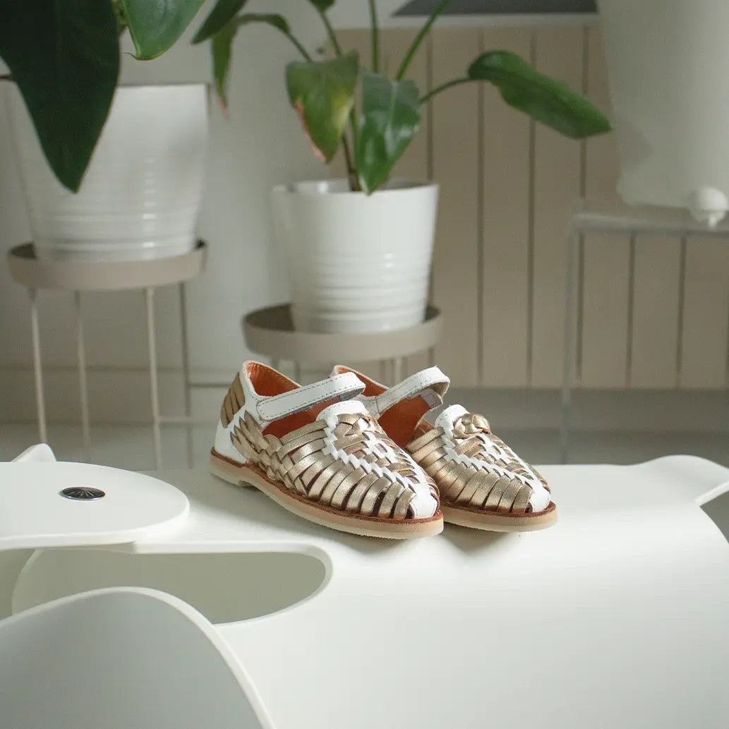 Alegria Champagne Blanc - Huarache enfant Mapache