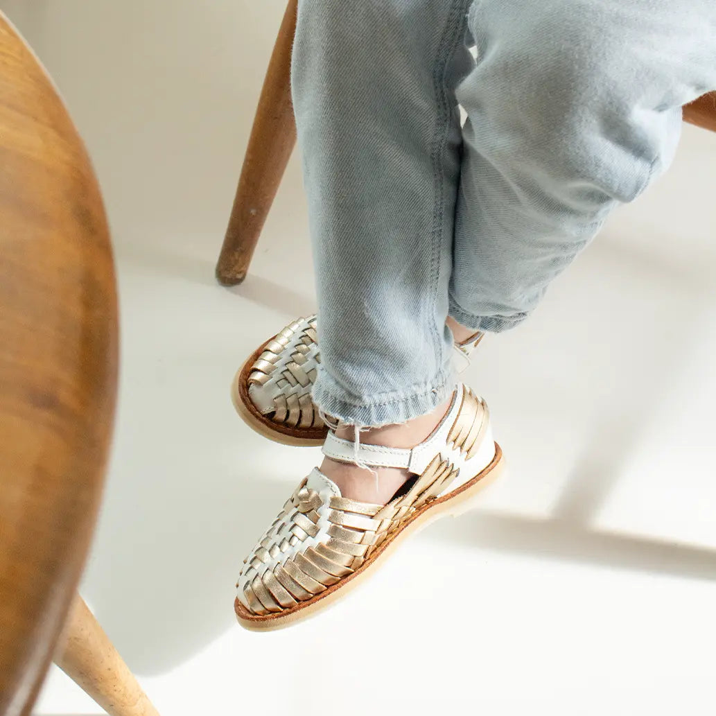 Alegria Champagne Blanc - Huarache enfant Mapache