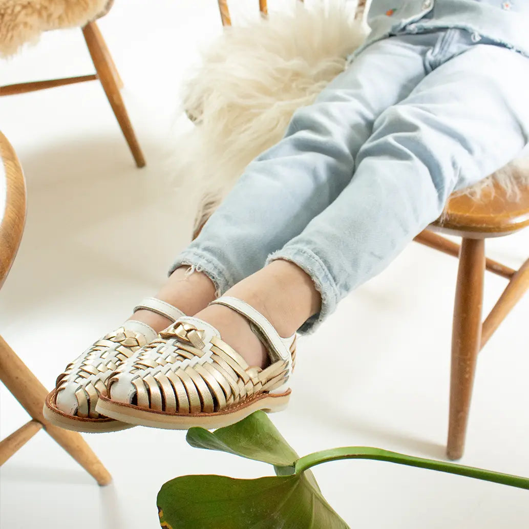 Alegria Champagne Blanc - Huarache enfant Mapache