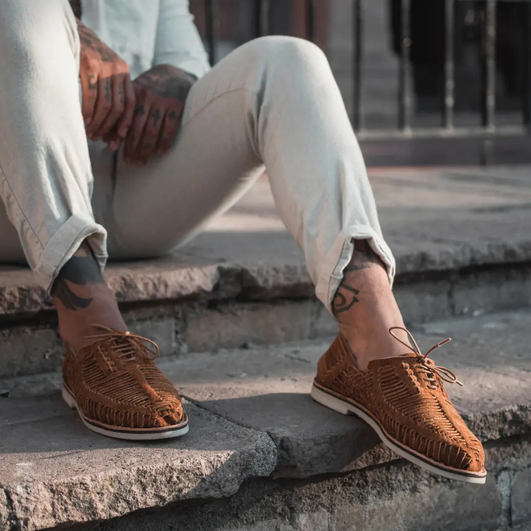 Autentico Suede Caramel - Derbies homme Mapache