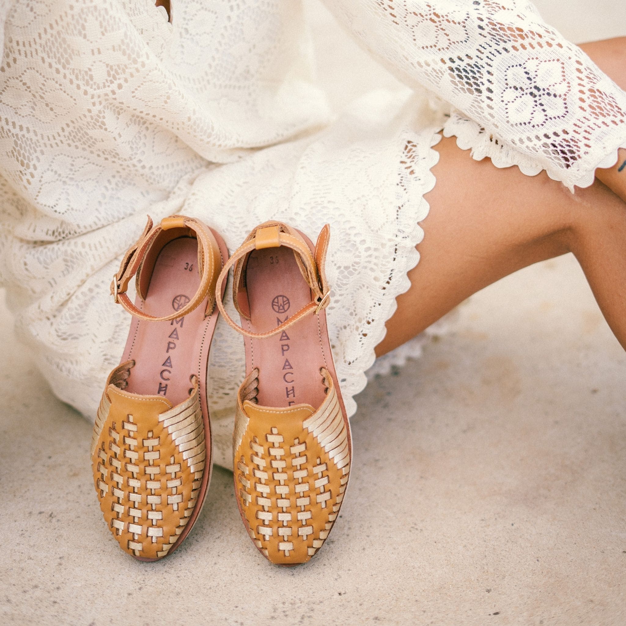 Camila Camel Champagne - Huarache Mapache