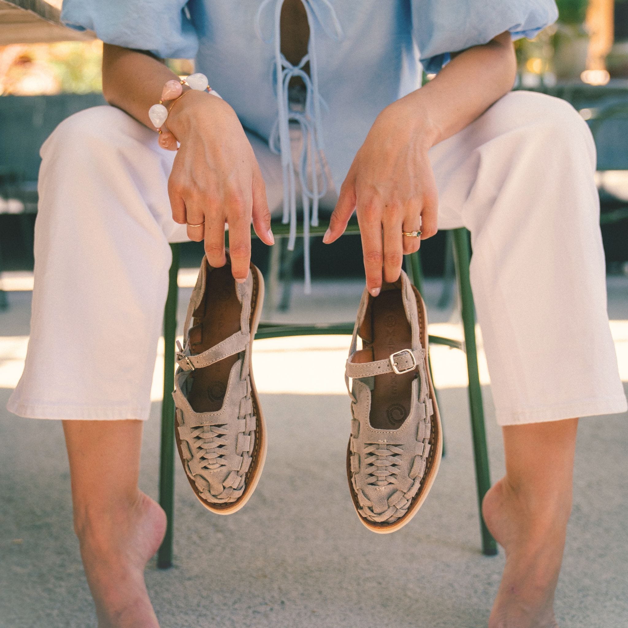GABY SUEDE TAUPE - HUARACHE FEMME MAPACHE