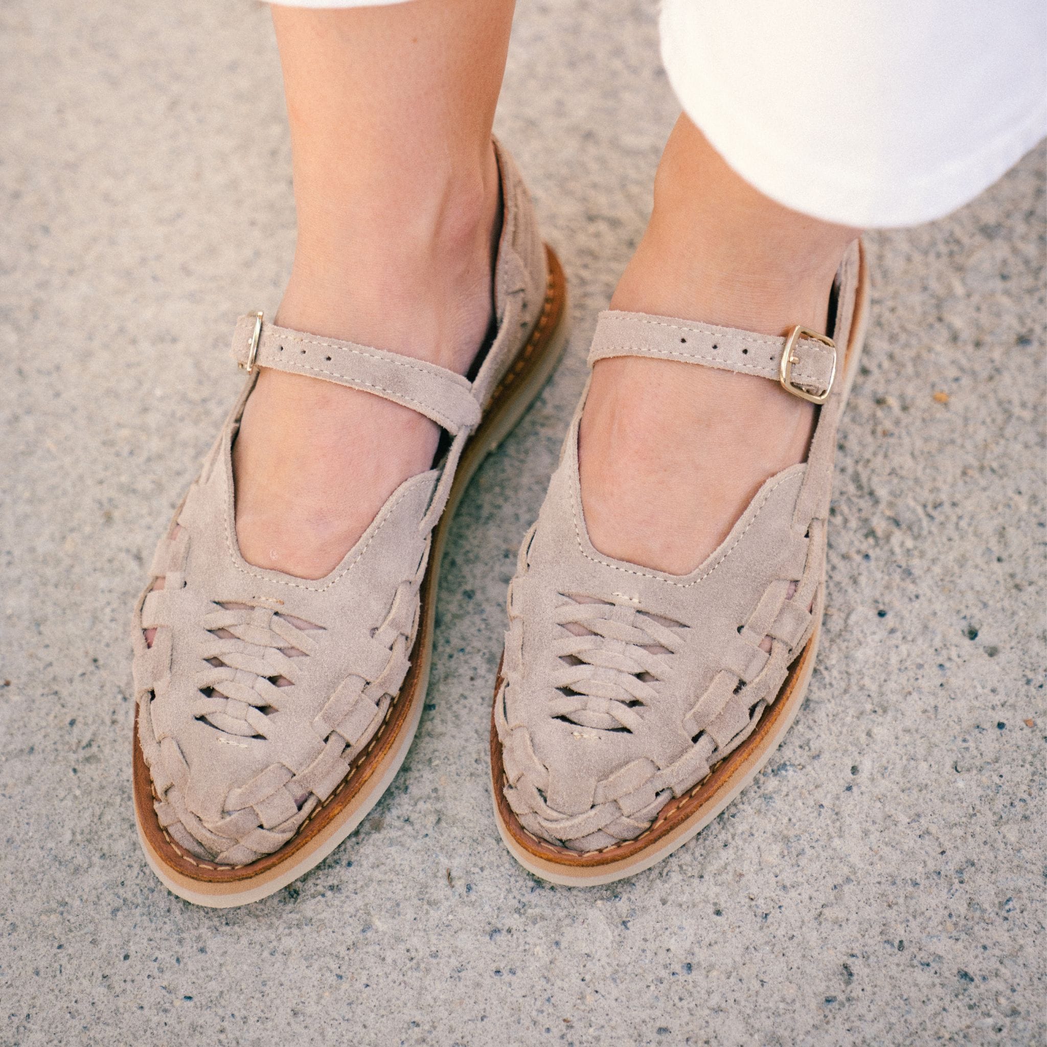 GABY SUEDE TAUPE - HUARACHE FEMME MAPACHE