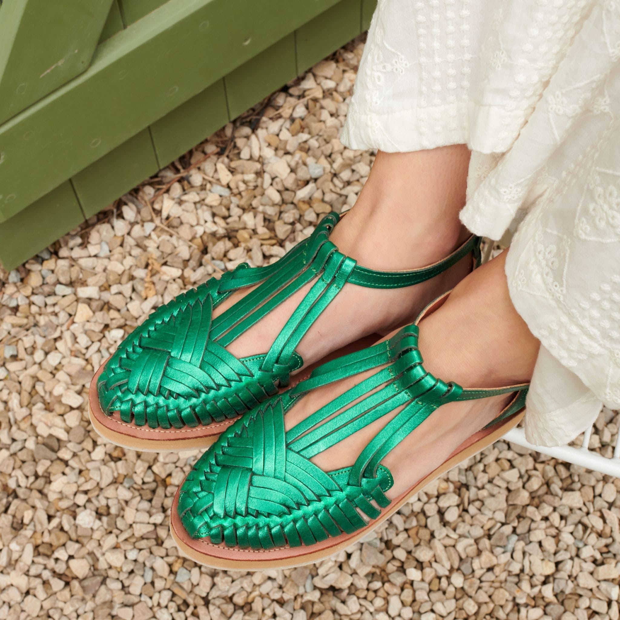 Isidora Vert Émeraude - Huarache Mapache