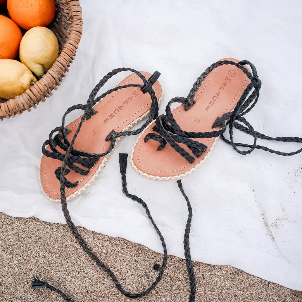 Ola Noir - Sandale Mapache