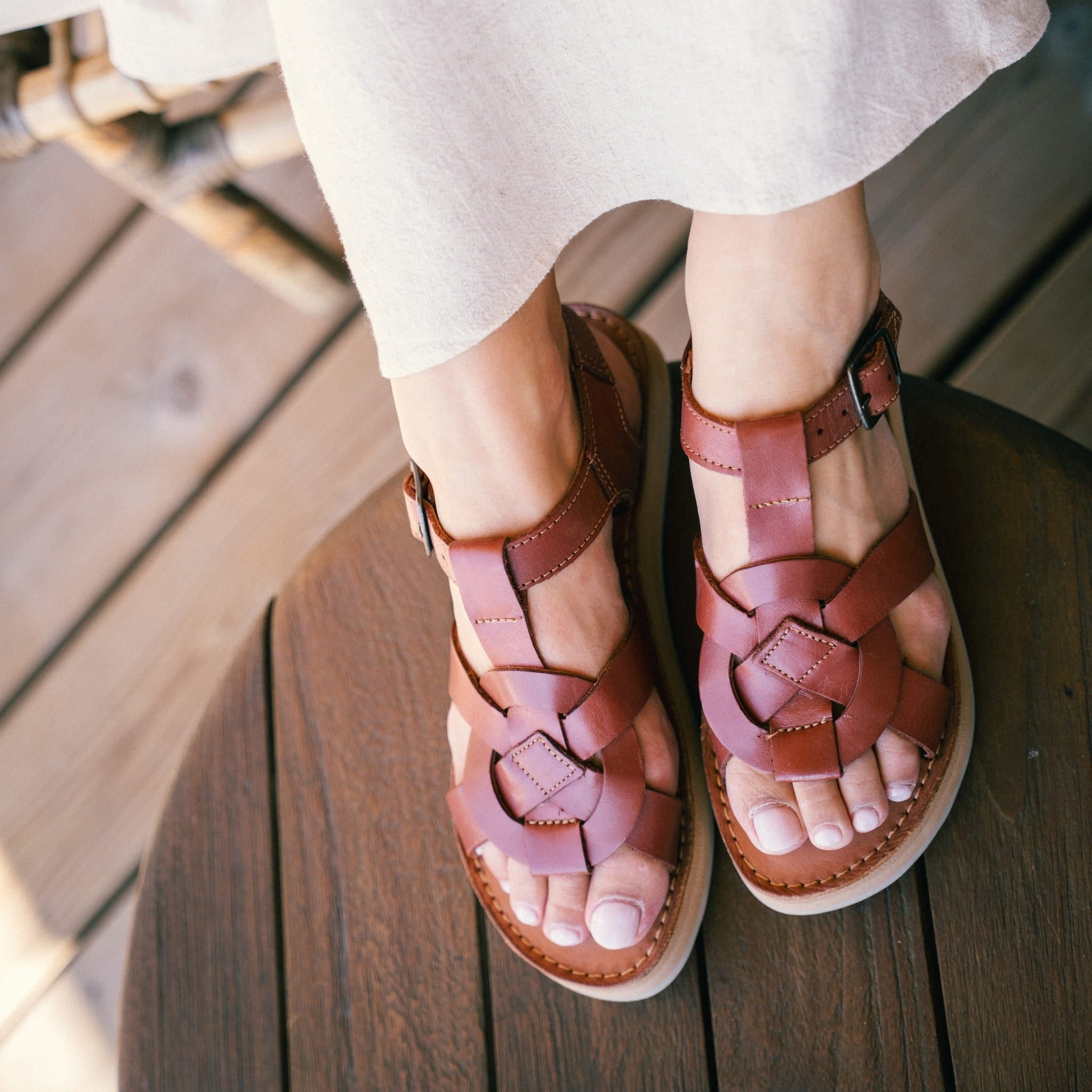 TULUM TABAC - SANDALE FEMME MAPACHE