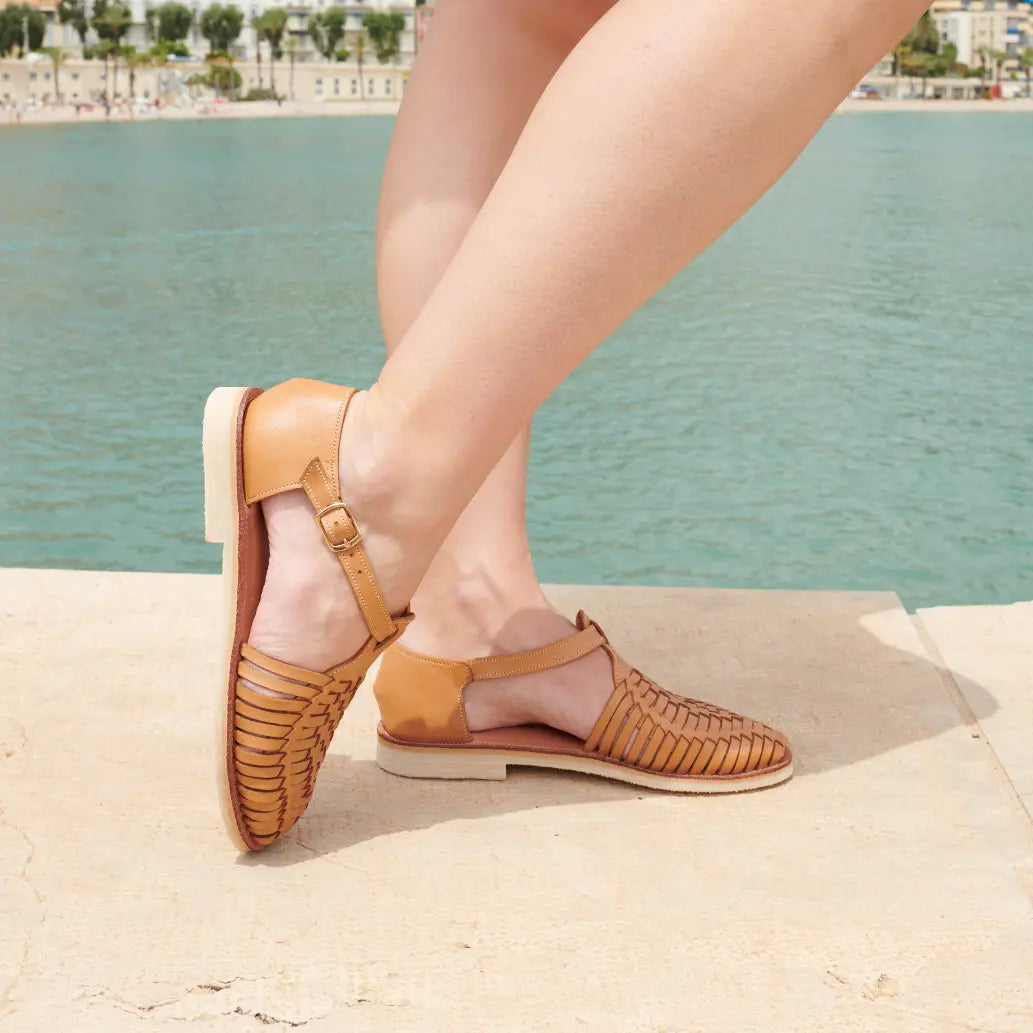 Peonia Camel - Huarache Mapache