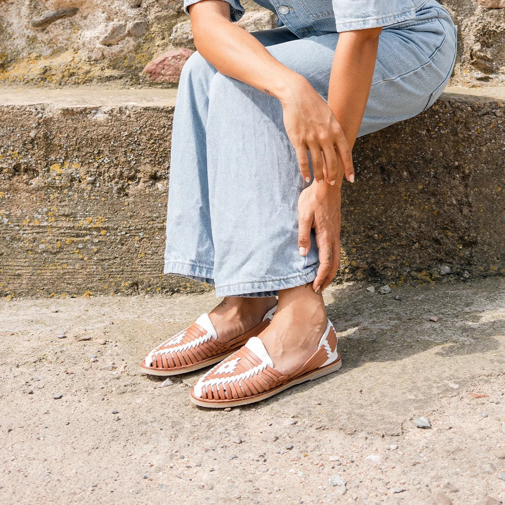 Ibarra Camel Blanc - Huarache Mapache