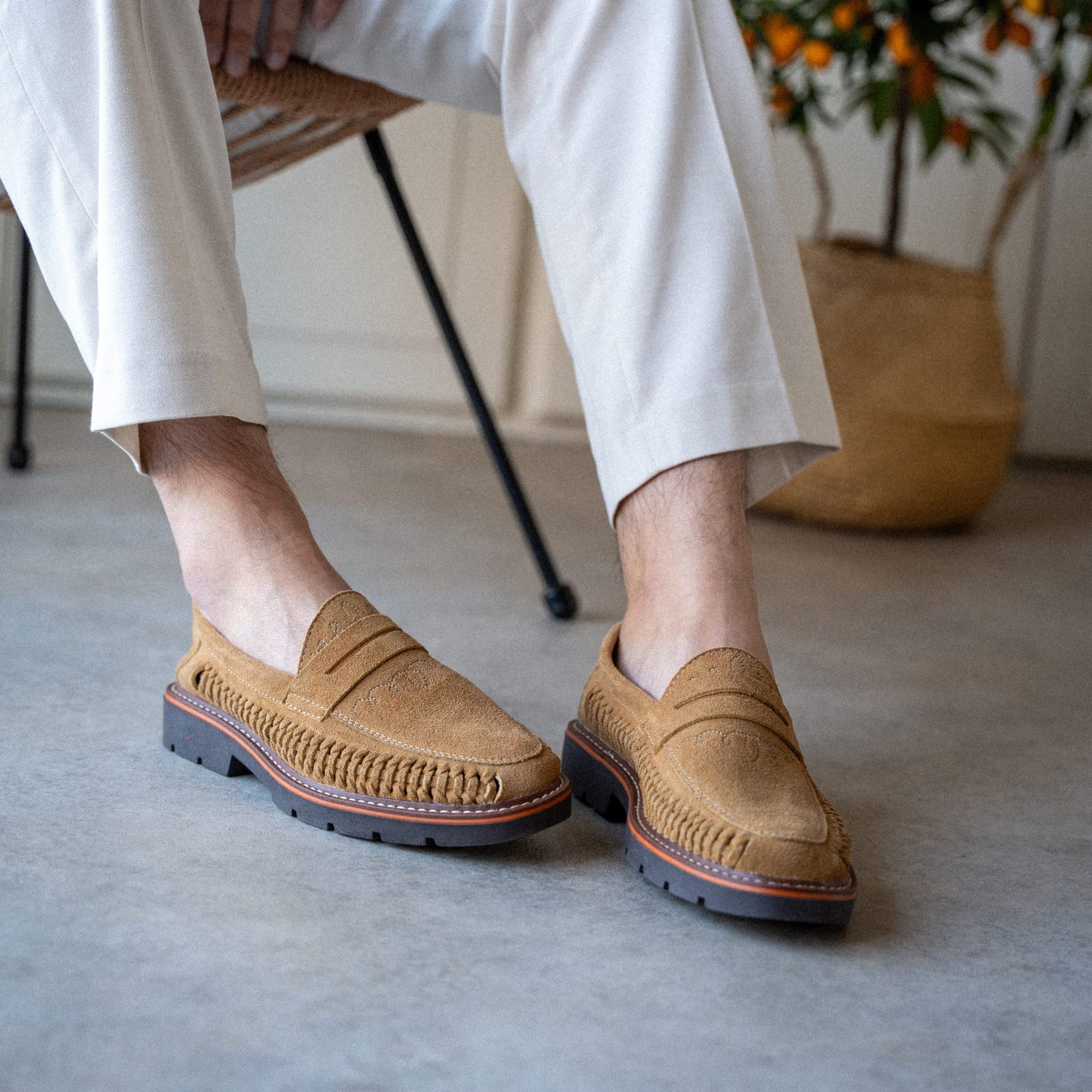 ERNESTO SUEDE MIEL - MOCASSIN HOMME MAPACHE