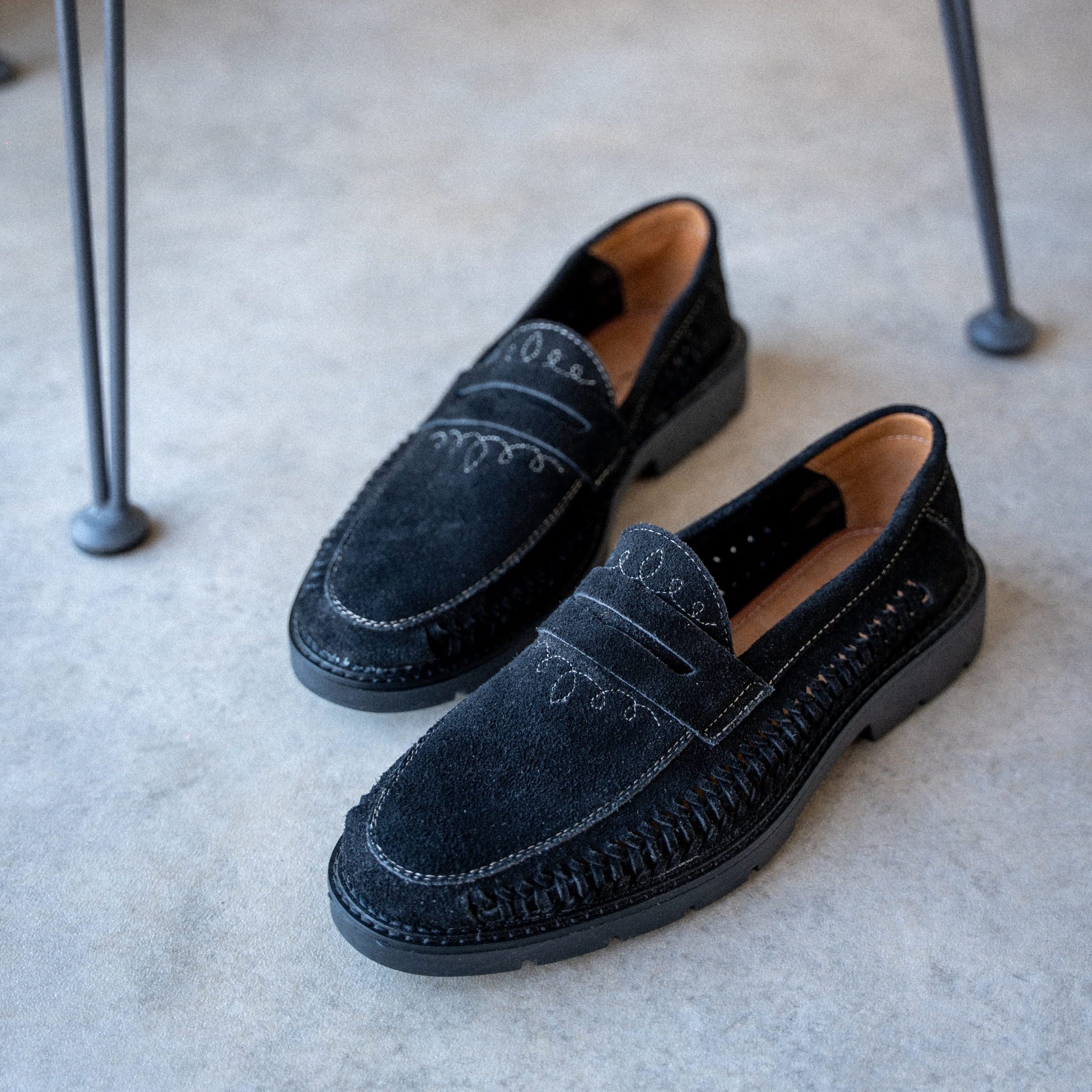 ERNESTO SUEDE NOIR - MOCASSIN HOMME MAPACHE