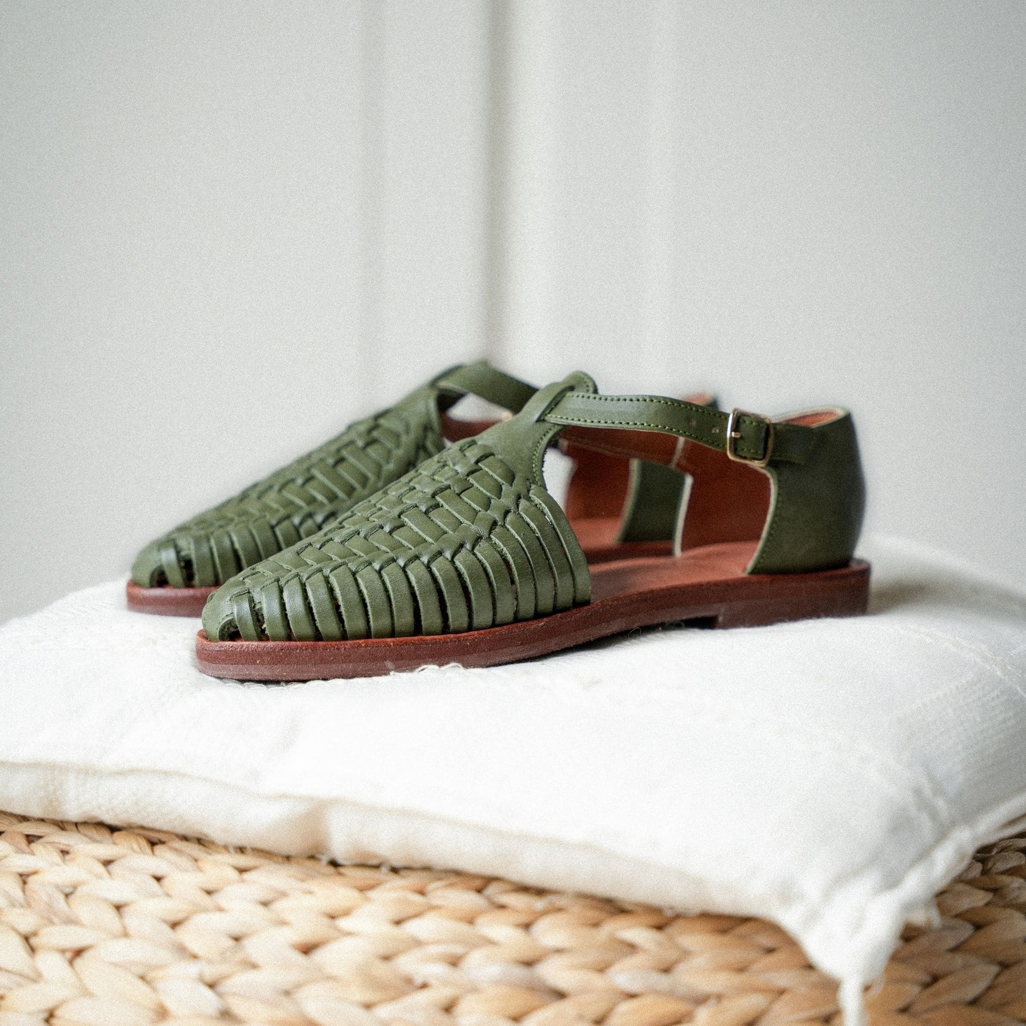 PEONIA OLIVE - HUARACHE FEMME MAPACHE